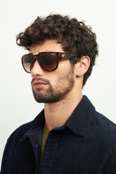Unisex Carrera Sunglasses: FlagLab 13 - Havana - SpecSMART Eye Clinic (Diagonal Face View)